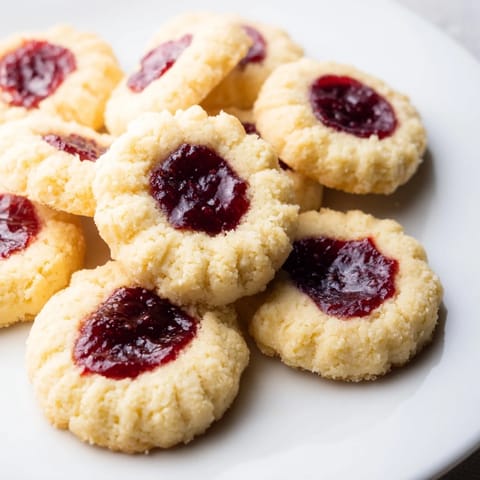 Thumbprint Buttery Shortbread Cookies