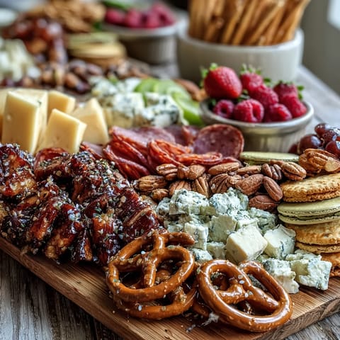 Vibrant Grad Party Snack Board with Sweet and Savory Bites, featuring colorful cheese cubes, fresh fruits, and festive treats for celebrations.