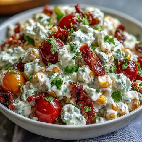 Creamy Corn Salad with Jalapeño