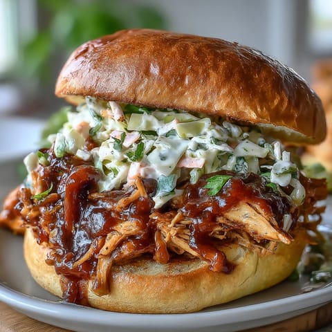Pulled BBQ Chicken Sandwiches