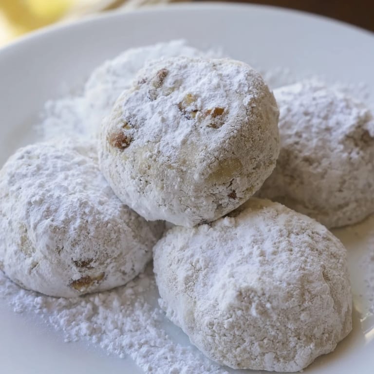 Buttery, pecan-studded Mexican wedding cookies, beautifully dusted and perfect for sharing.