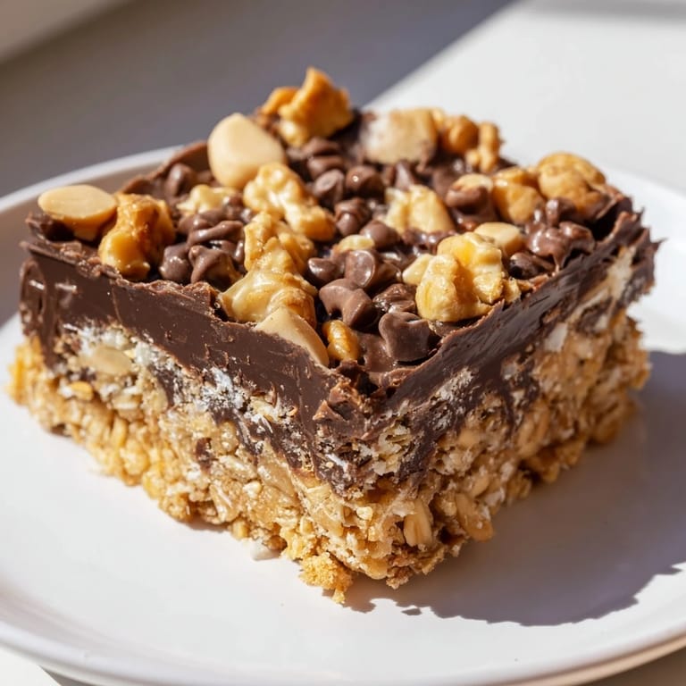 A close-up of delicious Hello Dolly Bars, highlighting the chewy texture and sweet condensed milk.