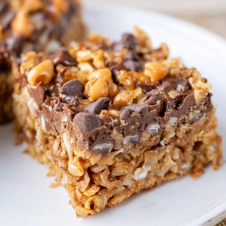 Homemade Hello Dolly Bars, a classic American dessert, with a perfectly golden crust and toppings.
