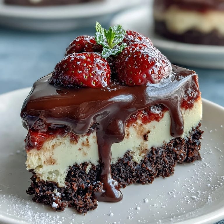 3. Easy Dubai Chocolate Strawberry Cheesecake Cups showcase decadent layers of chocolate biscuit, smooth cheesecake, and fresh strawberries, finished with a silky chocolate ganache topping.