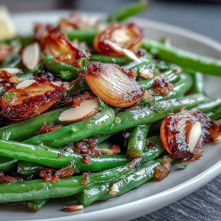 Bright and savory Roasted Garlic Green Beans, finished with lemon zest and optional Parmesan for extra flavor.