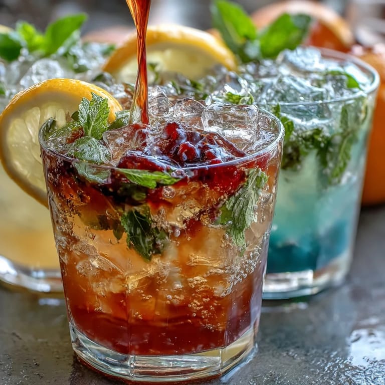 Bright and inviting DIY Lemonade Bar with Flavor Syrups, complete with chilled lemonade, assorted fruit syrups, lemon slices, and mint for a customizable summer beverage experience.