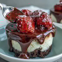 1. Easy Dubai Chocolate Strawberry Cheesecake Cups: creamy cheesecake filling layered over chocolate biscuit base, topped with fresh strawberries and rich chocolate ganache in individual cups.  